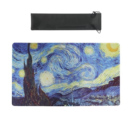 MTG Playmat 24 x 14 Inches, Non-Slip Rubber Card Game Playmats with Storage Bag, TCG Playmat Mouse Pad, Starry - color: Starry