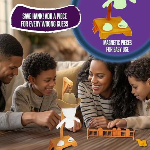 Fotorama Hankman Glow Magnetic Hangman Word Guessing Game | for Kids Ages 6 and Up, Glow in the Dark Travel Toy, Mystery Letter Games, Gifts