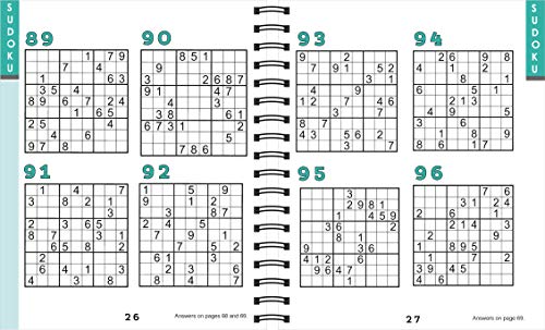 Brain Games - 3-In-1 Puzzle Book: Word Search, Crosswords & Sudoku | 256 Pages, Spiral Bound | Large Variety Activity Book for Adults, Seniors, Teens
