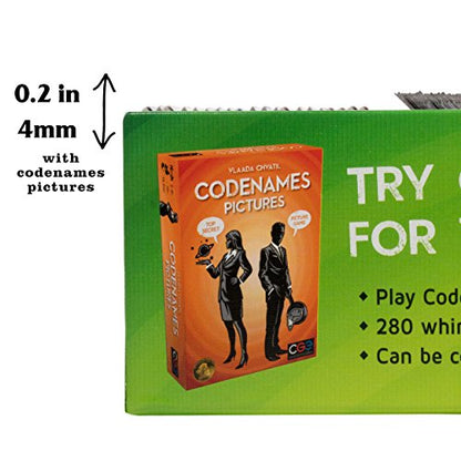 The Broken Token Board Game Organizer - Codenames Compatible Wood Storage Box with Multiple Dividers