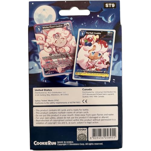 CookieRun TCG: Starter Deck - Seas of Fate - Blue Legendary Cookie Sea Fairy, Ready-to-Play Character Deck, Braverse Trading Card Battle Game - color: Multicolor