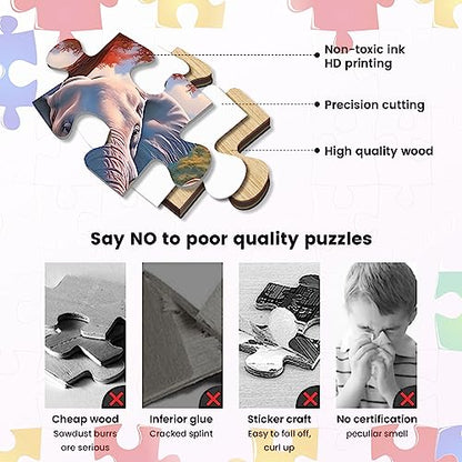 100 Piece Big Piece Jigsaw Puzzle for Seniors Elephant Forest Dementia Large Piece Puzzles for Seniors- Alzheimer's Activity for Adults Puzzle- Best Memory Game for Patiens in Nursing Home 15" x 19" - style: 100 Large Pieces