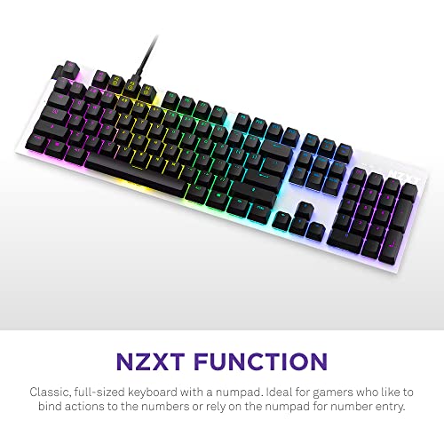 NZXT Function - Full Size Mechanical Keyboard - White - color: White, size: Full Size, style: Function