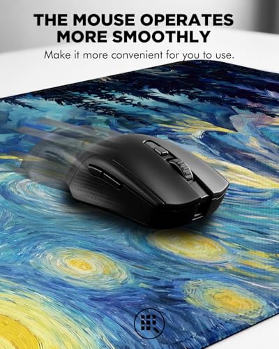 Mouse Pad, Desk Mat, 31.5x11.8in Large Mousepad, Starry Forest | Desk Pad with Stitched Edge & Rubber Non-Slip Bottom, Gaming Mouse Pad, Extended Mousepad for Home, Office - color: Starry Forest