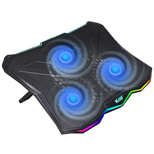 LETUSTO Laptop Cooling Pad, Portable Laptop Cooler Stand for up to 17’’ Notebooks, 1 Big Fan with 17dBA