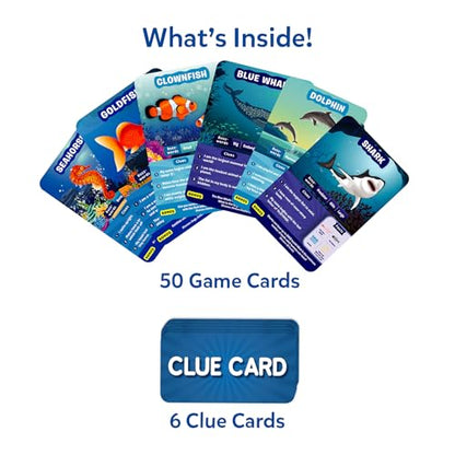 Skillmatics Guess in 10 Underwater Animals, Perfect for Boys, Girls, Kids, and Families Who Love Card Games, Toys, Board Games, Gifts for Ages 8, 9, 10 and Up | Perfect for Boys, Girls, and Families Who Love Card Games, Toys, Board Games, Gifts for Ages 8