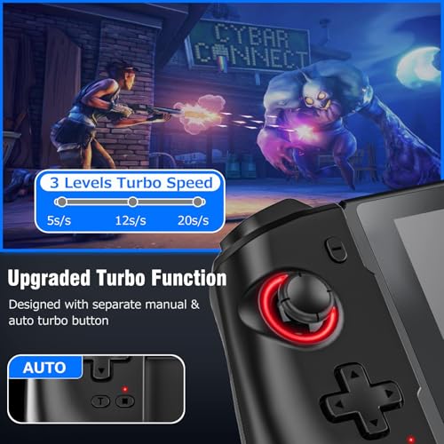 Switch Controller for Switch/Switch OLED, Rechargeable Plug-in Switch Controller, One Piece Ergonomic Grip Switch Controller for Handheld Mode with Turbo,Dual Vibration,6-Axis Motion Control,Red-Blue