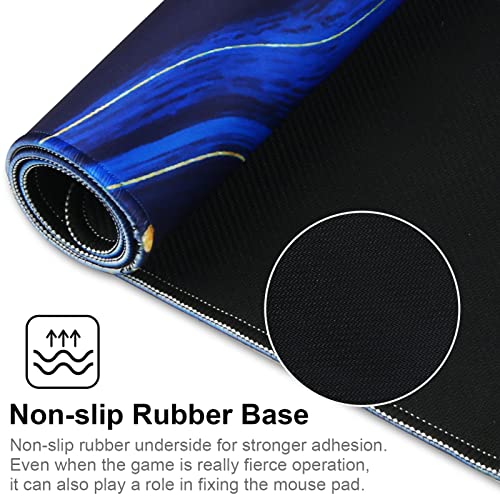 Large Gaming Mouse Pad with Stitched Edges,[35.4x15.7In] Extended Mouse Pad with Non-Slip Natural Rubber Base for Gamer/Desktop/Office/Home-90x40 Quicksand03 - color: 90x40 Quicksand03