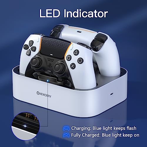 NEWDERY PS5 DualSense Edge Controller Charging Station, Fast Charging Dock Stand for DualSense Edge Controller (ZHX-PSD01) - color: Off-White