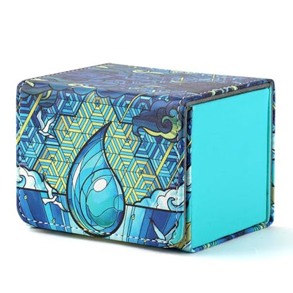 Deck Box for MTG Cards, Trading Commander Deck Case Holds 120+ Sleeved Cards, PU Leather Magnetic Collectible Card Storage Box Fits for TCG Magic Card (Blue) - color: A-Blue