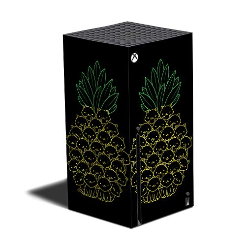 MightySkins Skin Compatible with Xbox Series X - Cat Pineapple | Protective, Durable, and Unique Vinyl Decal wrap Cover | Easy to Apply and Change Styles | Made in The USA (MIXBSERX-Cat Pineapple) - color: Cat Pineapple
