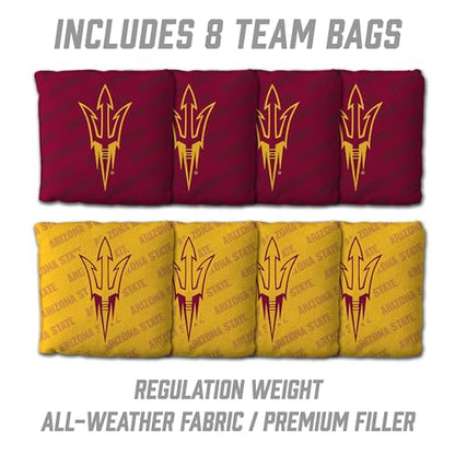YouTheFan NCAA 2’ x 3’ Wood Cornhole Game with Logo Bags - color: Arizona State Sun Devils