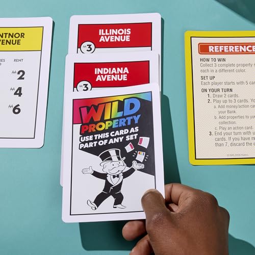 Monopoly Big Deal Card Game | Oversized Giant Large Cards for Family Fun | Ages 8+ | 2 to 5 Players | 15 Mins. | Travel Games for Kids and Adults