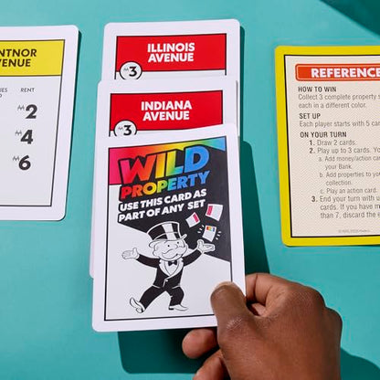 Monopoly Big Deal Card Game | Oversized Giant Large Cards for Family Fun | Ages 8+ | 2 to 5 Players | 15 Mins. | Travel Games for Kids and Adults