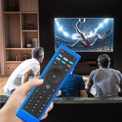 Case for Vizio TV Remote, Cover Compatible with Vizio Smart TV Remote Control XRT136 / XRT140 Silicon Universal Sleeve Skin Blue - color: Non-Glow Blue