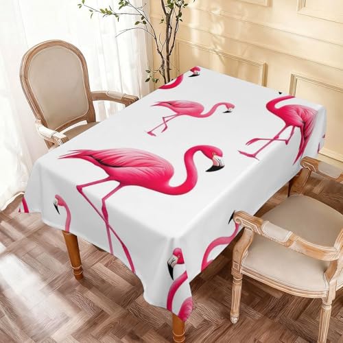 Waterproof Spill Proof Table Cloth Rectangle Tablecloth Table Cover for Dining Flamingo - color: Color70, size: 59.8x102.4in