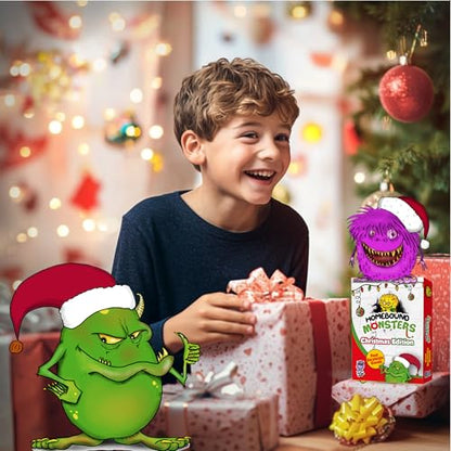 Kids Christmas Stocking Stuffers. Homebound Monsters Family Card Game,8-12 | Homebound Monsters Christmas Edition. Easy and fun strategic family card game. Small Stocking Stuffers for Kids 8-12 for two. - style: Homebound - Christmas Edition