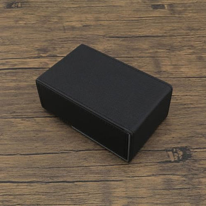SING F LTD Tarot Card Case Card Deck Box PU Leather Card Storage Box Magnetic Closure Single-Sleeved Cards Box Protect Cards Solid Black