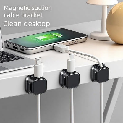 Set of 8 Cable Organizer Clips, No Drilling Required, Self-Adhesive Cable Holder Storage Sockets, Network Wires Cable Clips, Wiring Clips, No-Nail Cable Management (Black-8pcs) - color: Black-8pcs