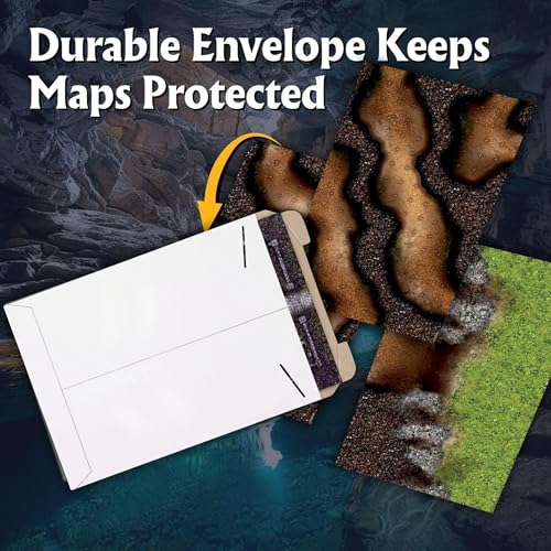 Arcknight The Winding Caverns Roleplaying Battlemaps; 16 Modular RPG Maps in 8 Double-Sided Pages, 1" Square Grid, Modular & Versatile Design for Tabletop Gaming - for Dungeons & Dragons & Pathfinder - style: Winding Caverns