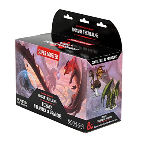 WizKids D&D Icons of The Realms: Fizban's Treasury of Dragons - Super Booster (Set22) - Contains 1 Huge Rare Figure, Pre-Painted, Pre-Assembled, Miniature, Dungeons & Dragons - style: Super Booster