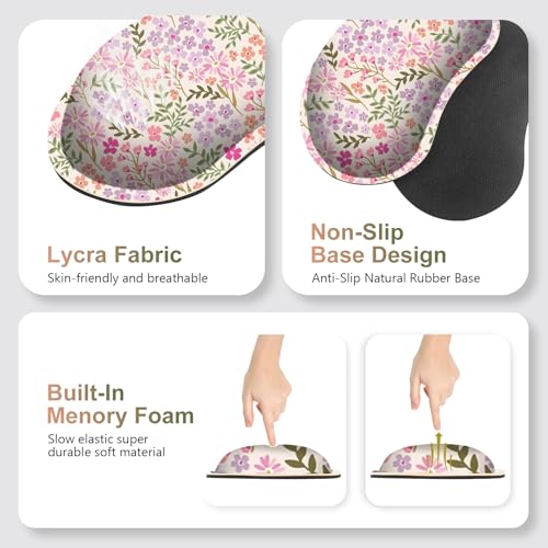 Large Gaming Mouse Pad Set, Ergonomics Keyboard Desk Mat with Memory Foam Wrist Rest, Computer PC Extended Game Mousepad, Non-Slip Desk Matt Easy Typing Pain Relief I Artistic Colroful Flowers - color: Artistic Colroful Flowers