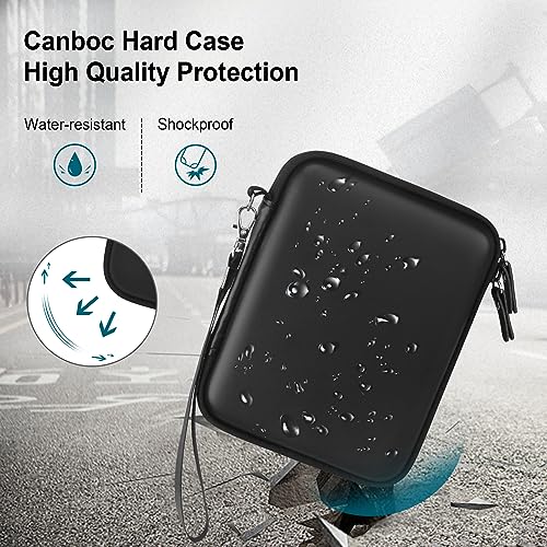Canboc Carrying Case for G350/ RG40XXV/ RG406V/ RG405V Retro Handheld Game Console, RG40XXV Video Gaming Console Storage Box, Mesh Pocket fits Cable, SD Card, Black (Case Only) - color: Black