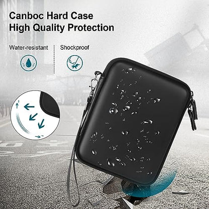 Canboc Carrying Case for G350/ RG40XXV/ RG406V/ RG405V Retro Handheld Game Console, RG40XXV Video Gaming Console Storage Box, Mesh Pocket fits Cable, SD Card, Black (Case Only) - color: Black