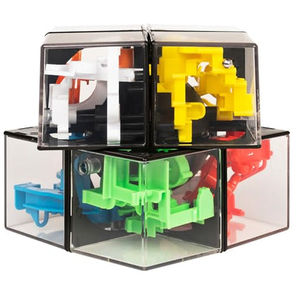 Rubik's Cube, Perplexus Hybrid 2x2 Brain Teaser Fidget Toy & 3D Maze Puzzle | Twist To Align Tracks & Guide Puzzle Cube, Challenging STEM Puzzle Develops Problem-Solving & Logic Skills For Kids, Ages 8+ - color: Multicolor