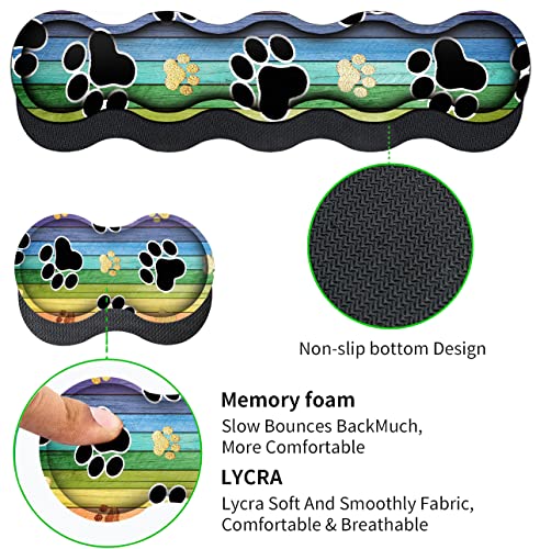 Ergonomic Mouse Pad Set, Desk Mat(31.5×11.8 in) + Keyboard Wrist Rest Support + Mouse Wrist Rest for Office,Home,Computer,Laptop -Rainbow Woodgrain Black Cute Dog Paw Gaming Large Mousepads XXL - color: JV-mouse pad-8-14