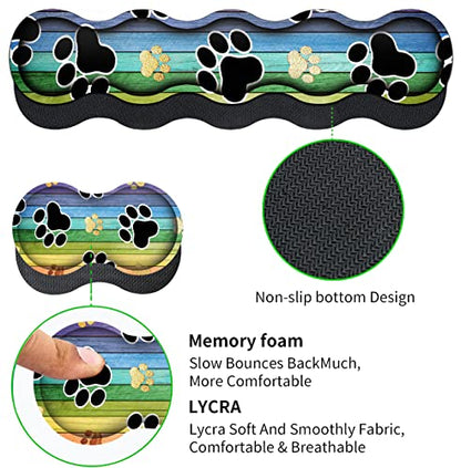 Ergonomic Mouse Pad Set, Desk Mat(31.5×11.8 in) + Keyboard Wrist Rest Support + Mouse Wrist Rest for Office,Home,Computer,Laptop -Rainbow Woodgrain Black Cute Dog Paw Gaming Large Mousepads XXL - color: JV-mouse pad-8-14