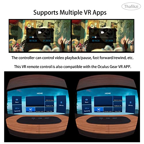 VR Remote Controller for Phones Compatible with Oculus/iOS/Android, Wireless Bluetooth Joystick Remote for iPhone/iPad/Flip E-Book/PPT/Nook Page/to Control Music, Video, Games, Selfie (Upgraded)