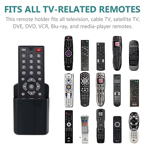 3 Packs Remote Control Holder Wall Mount, TV Remote Holder, Self Adhesive Controller Holder, Wall Pen Holder Storage Accessories for Home Office School -Black - color: black&3pcs