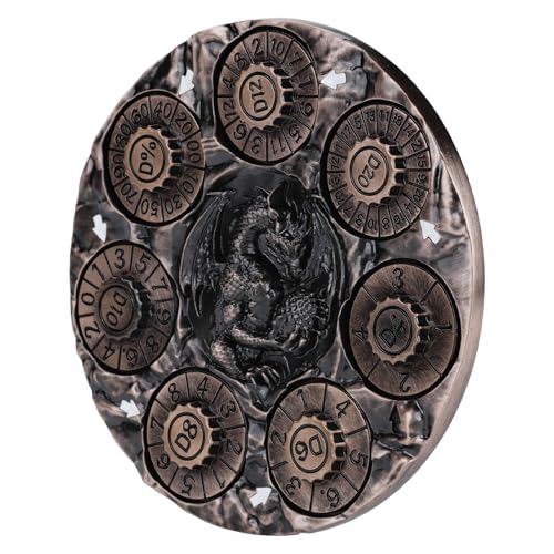 Spinner DND Dice,Metal D&D Dice Set with Gift Box for Role Playing Games | Ideal Present For Gamers DM,Solid Metal Material, Heavy Hand Feel, Wear-Resistant And Long Service Life,Antique Red Copper - color: Antique Red Copper