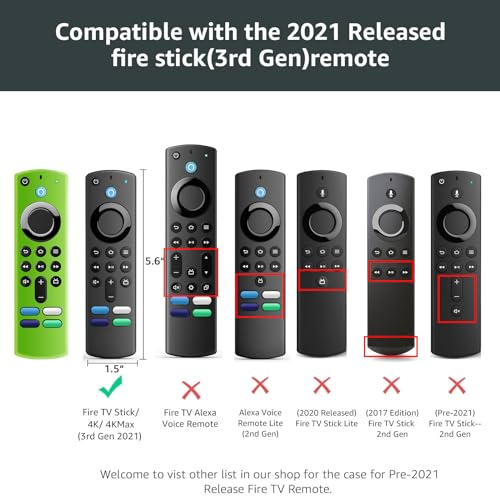 (3 Pack) ONEBOM Firestick Remote Cover 3rd Gen with Alexa Voice Remote 4K,Fire TV Stick Case Glow in The Dark,Anti Slip Shockproof Silicone Protective Case with Lanyard(Glow Green&Blue&Red) - color: (Black Lanyard)Glow Green&Red&Blue