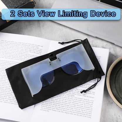1 Pcs View Limiting Device Clip On Cloud-Overs Visors Attaches View Limiting Device Aviation Training Supplies with Soft Case (White) - color: White
