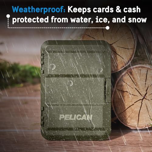 Pelican MagSafe Wallet for iPhone - Heavy Duty MIL-STD Snap-On Phone Magnetic Wallet and Phone Card Holder - Detachable and Slim Hard Case for iPhone 17 Pro Max/16 Pro Max/15/14/Pixel 10 - OD Green - color: Green, style: Protector