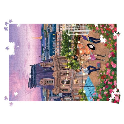 HUADADA Puzzles for Adults 1000 Pieces -Romantic Sunset & Music Band Themed Jigsaw Puzzle 1000 Pieces,Family Interactive Game & Wall Art Gift - color: Romantic Sunset & Music Band Themed