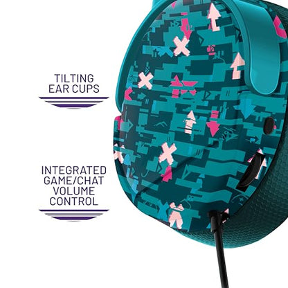 4Gamers Panther Gaming Headset Glitch - Teal, Compatible with PS4, PS5, Xbox, Switch & PC - color: Teal