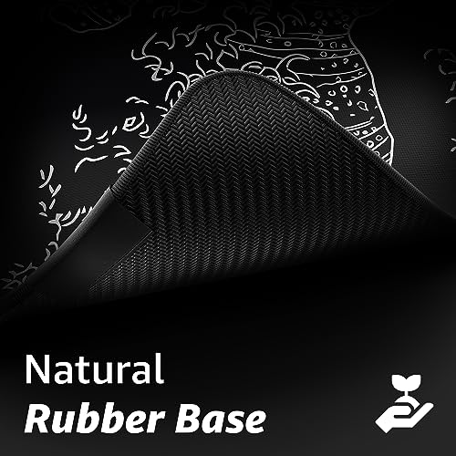 Hystar® Extended Gaming Mouse Pad | XXL 36" x 16" | 5mm Thick, Waterproof Surface, Smooth Polyester Fabric, and Natural Rubber Base | The Great Wave (Black) - color: Black, size: 36L x 16W inches