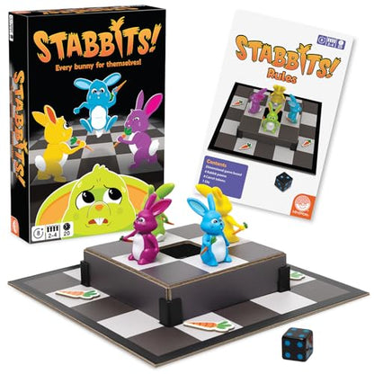 MindWare Stabbits: Strategic Bunny Battle Game – Beware of Backstabbing Rabbits with Lethal Carrots – Fun and Sneaky Board Game for 2-6 Players