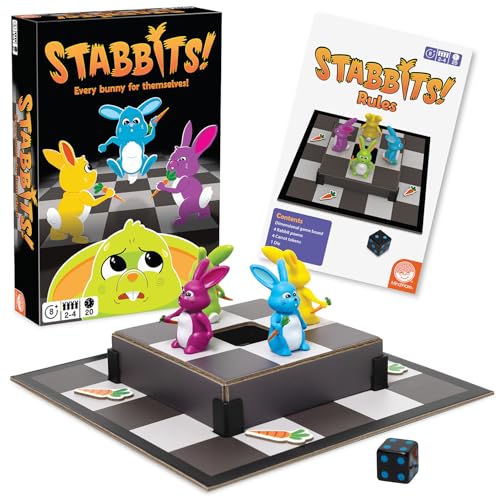 MindWare Stabbits: Strategic Bunny Battle Game – Beware of Backstabbing Rabbits with Lethal Carrots – Fun and Sneaky Board Game for 2-6 Players
