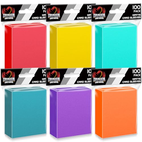 600 Count Card Sleeves Toploaders for Trading Cards, 6 Colors Soft Baseball Card Sleeve for Standard Cards, Fit for MTG, Football Card, Sports Cards,Game Cards - color: 6 Colors