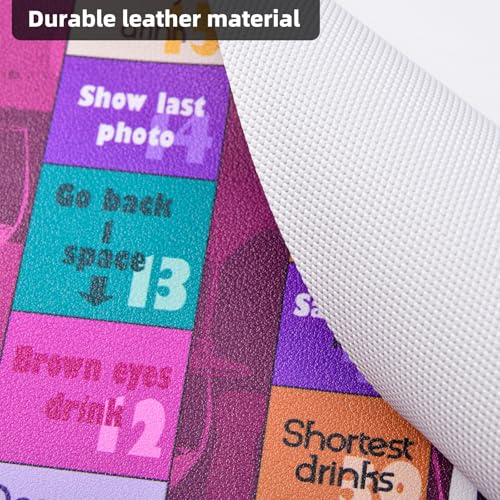 Drinking Games,Leather Mat Drinking Board Game for Adults,Interactive Girls Night Drinking Games,Bachelorette Party Games,Age 21+,2-8 Players - color: Purple