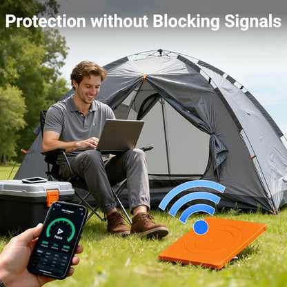 DAIERTEK Starlink Mini Protective Silicone Cover, Orange | Protective Case, Waterproof, Anti-Scratch, Ideal for Roof, Car, RV Camping - color: Orange