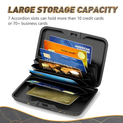 Credit Card Holder, Mini RFID Small Aluminum Card Wallet Business Card Case | Blocking Slim Metal RFID Blocking Front Pocket Wallet Hard Case Durable CC Holder for Men Boy, Cool Abstract Mountain - color: Cool Abstract Mountain