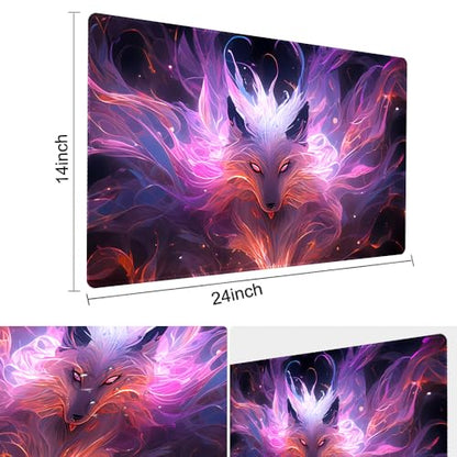 Board Game 14x24in MTG Playmat Compatible for OCG CCG RPG TCG Playmats (Nine Tailed Fox 3) - color: Nine Tailed Fox 3