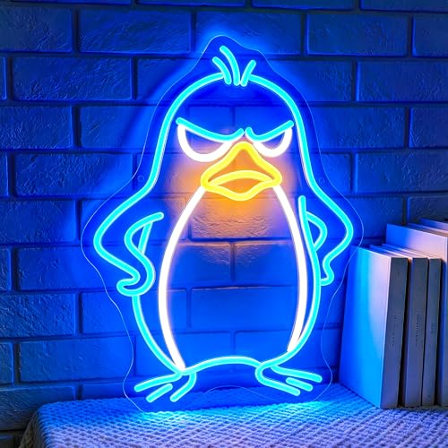 Penguin Neon Sign for Wall Decor Light Up Sign Led Signs for Room Party Home Wall Decor USB Powered - color: Penguin