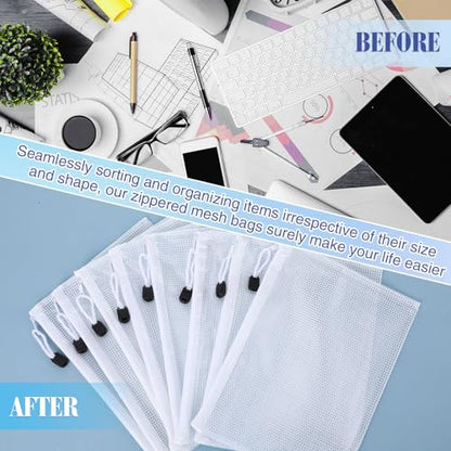 Jetec 32 Pcs Mesh Zipper Bags Bikini Organizer,White,9 x 7 Inch - color: White, size: 9 x 7 Inch