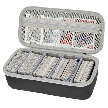 ALKOO Trading Card Carrying Case, 900+ Card Game Storage for MTG | Large card carrying case for card games and trading cards, holds 900+ cards, deck boxes and expansion packs, black, case only - color: Grey